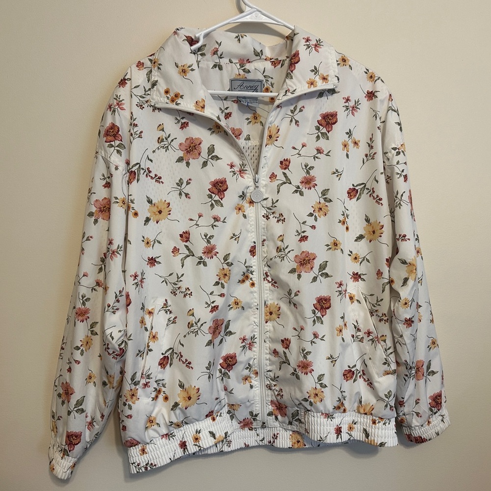 Vintage Anney Floral Windbreaker Jacket
